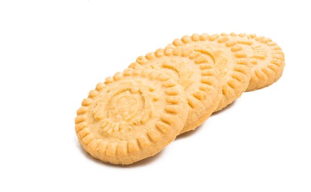 Biscuits au beurre isolés sur un fond blanc
 - Photo, image