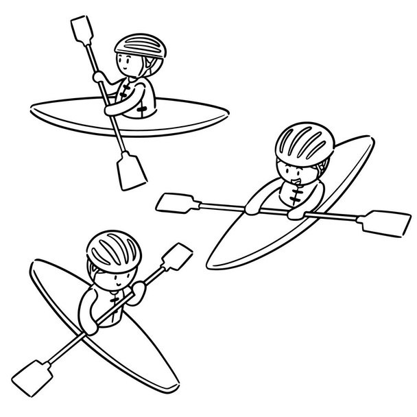 ensemble vectoriel de kayak
 - Vecteur, image