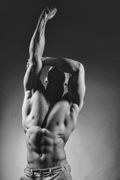 Muscular man with sexy body - Фото, изображение