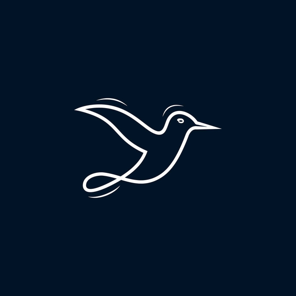 Modelo da ilustração do vetor do logotipo do pássaro
 - Vetor, Imagem