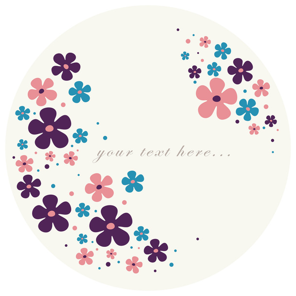 Flower card design - Vector, Image