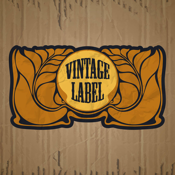 vector vintage items: label Art Nouveau - Vector, Imagen