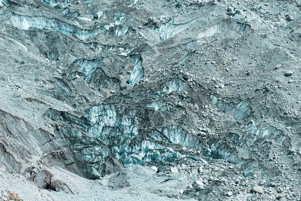 κοντινό πλάνο της υφής του παγετώνα everest βάσης στρατόπεδο περιοχής - Φωτογραφία, εικόνα
