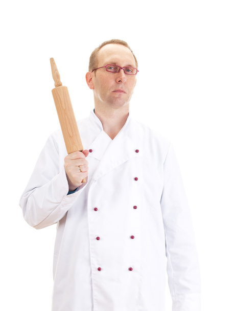 Chef avec rouleau à pain
 - Photo, image