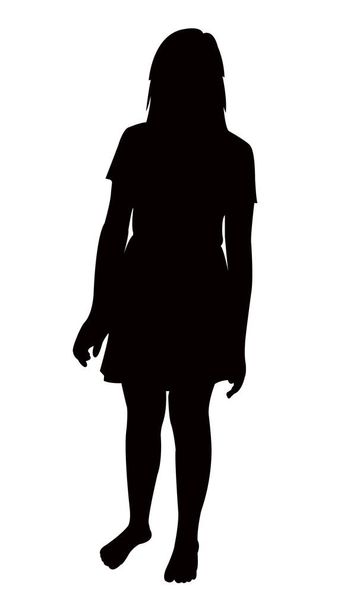 女の子の体のシルエットベクトル - ベクター画像