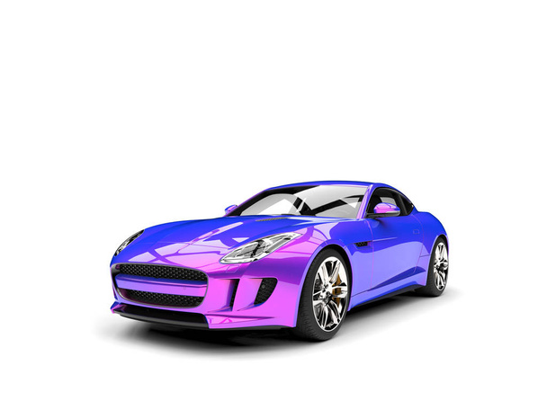 Two tone purple modern sports concept car - Photo, Image