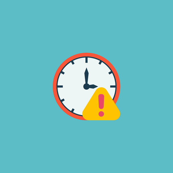 Deadline icon flat element. Vector illustration of deadline icon flat isolated on clean background for your web mobile app logo design. - Vector, Image
