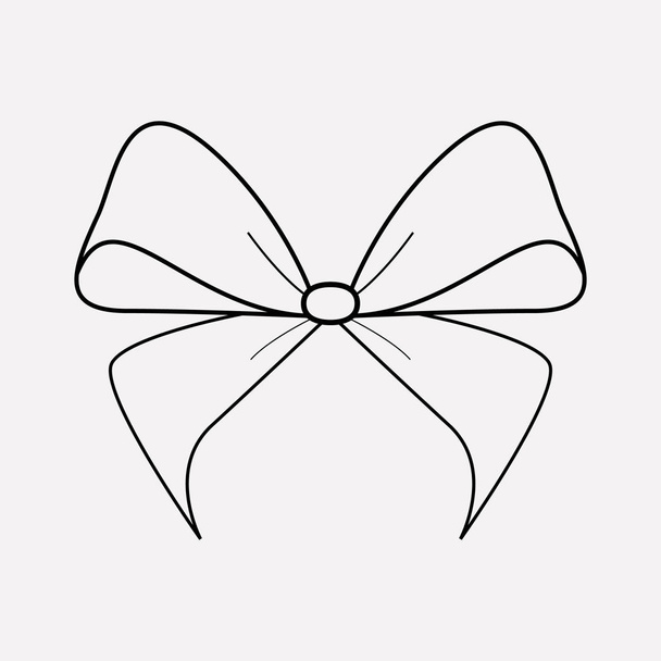 蝶結びアイコン ライン要素。ウェブ モバイル アプリのロゴ デザインのきれいな背景に分離した蝶結びアイコン ライン イラスト. - 写真・画像