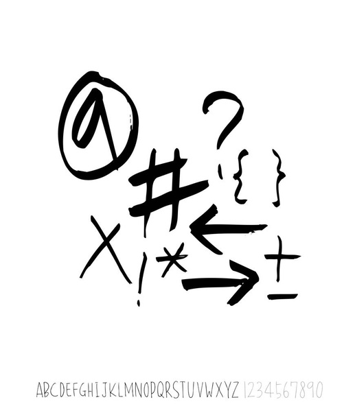 Vector fonts / Handwritten calligraphy - Вектор,изображение