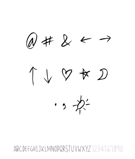 Vector fonts / Handwritten calligraphy - Вектор,изображение
