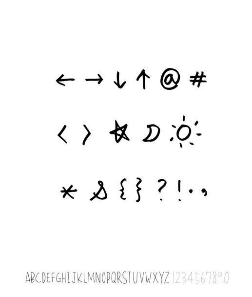 Vector fonts / Handwritten calligraphy - Vektor, obrázek