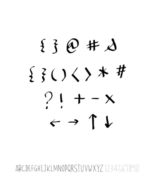Vector fonts / Handwritten calligraphy - Wektor, obraz