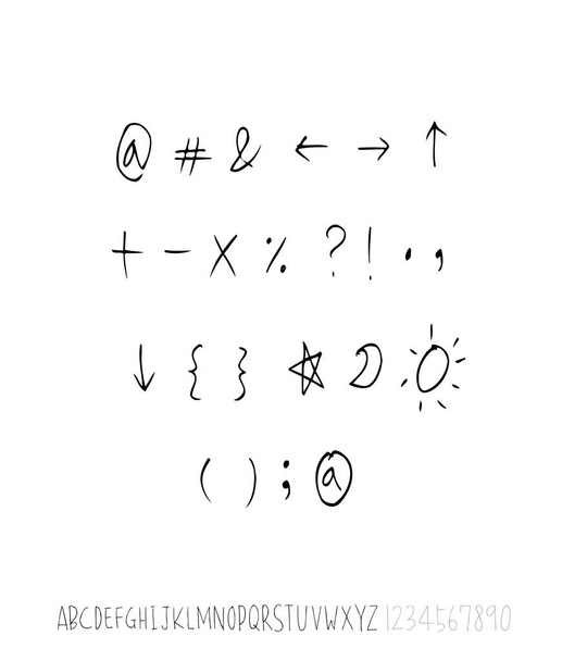 vektor betűtípusok / kézírásos kalligráfia - Vektor, kép