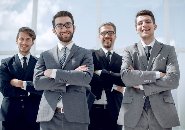 group of confident business people hundred together - Φωτογραφία, εικόνα