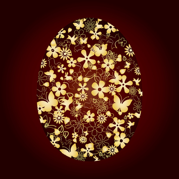 Golden easter egg - Vector, Image