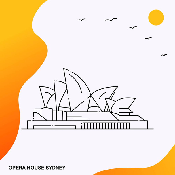 Plantilla de póster de viaje OPERA HOUSE
 - Vector, imagen