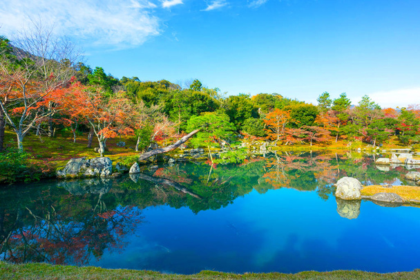 sogen Teichgarten in tenryuji temple.tenryuji Tempel befindet sich in Kyotos arashiyama district.tenryuji Tempel ist Zentempel. - Foto, Bild