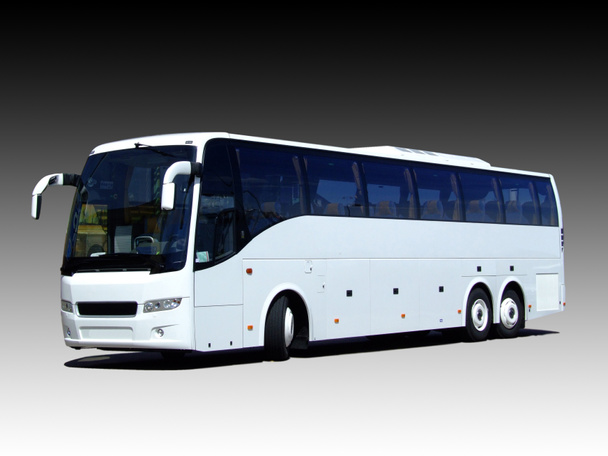 Пустой белый автобус
 - Фото, изображение