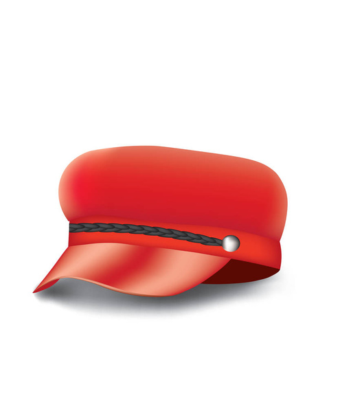 Gorra militar mujer roja, vector
 - Vector, Imagen