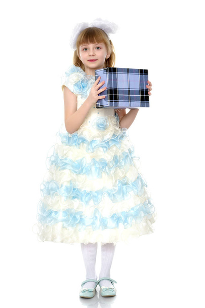 Little girl with a gift - Fotografie, Obrázek
