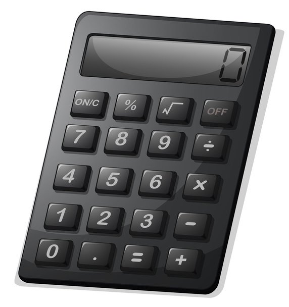 een grijze rekenmachine - Vector, afbeelding