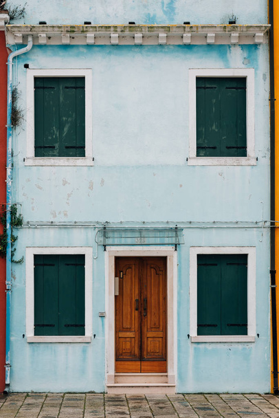 Blue house in Burano, Venice, Italy - Foto, Bild