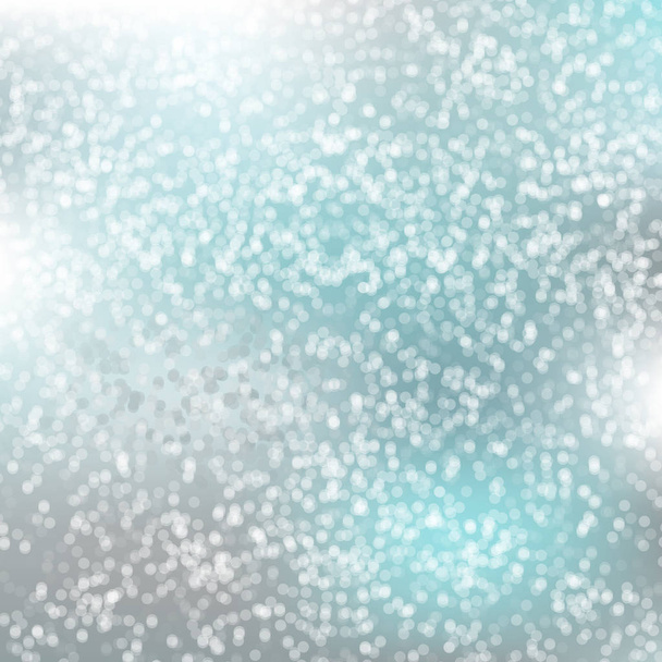 Navidad y Año Nuevo vector de nieve aislado sobre fondo azul plateado. Caída copo de nieve brilla efecto decoración. Patrón de copos de nieve vector. Bokeh mágico nevada textura telón de fondo
 - Vector, Imagen