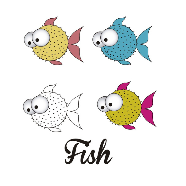 Ilustración de peces
 - Vector, imagen