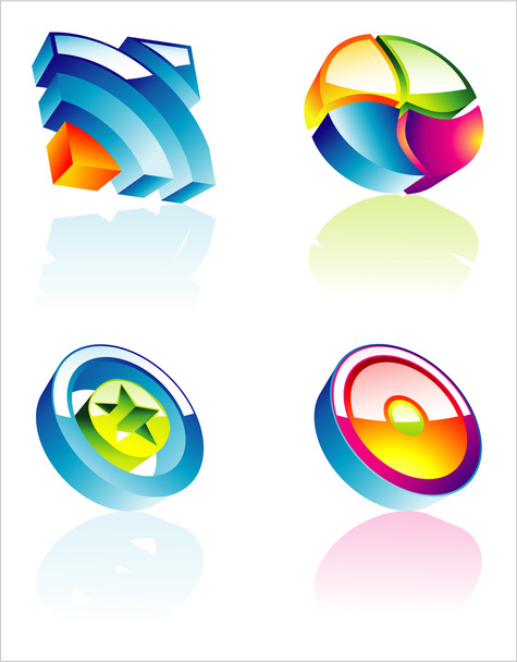 Glossy Corporate Design Elements - Vector, Image