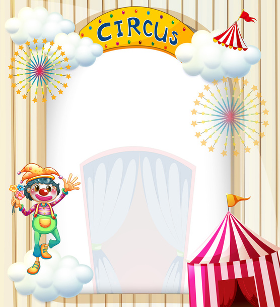 Клоун в цирке
 - Вектор,изображение