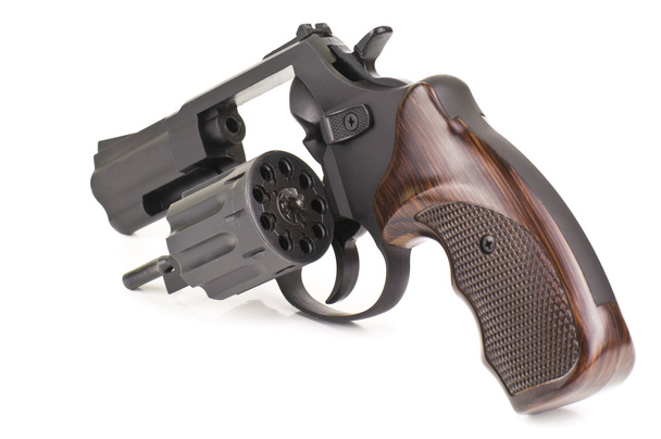 fekete revolver - Fotó, kép