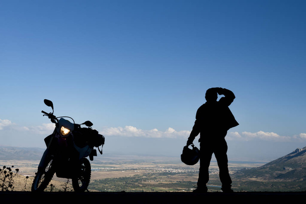 motorcycle ride expedition and summit sights - Photo, Image