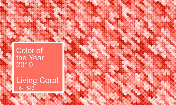 Kolor w roku 2019. Życia Koral kolor streszczenie tło - Wektor, obraz