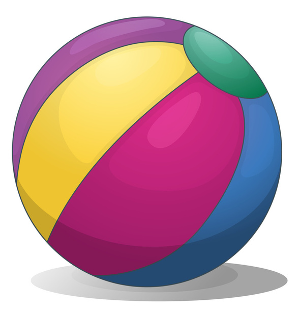 Uma bola de praia inflável colorida
 - Vetor, Imagem