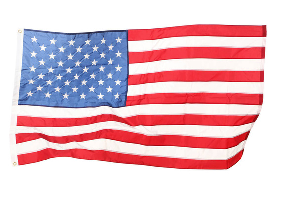 Americká vlajka izolované na bílém pozadí - Fotografie, Obrázek