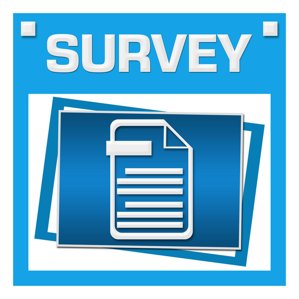 Survey concept image with text and related symbol. - Photo, Image