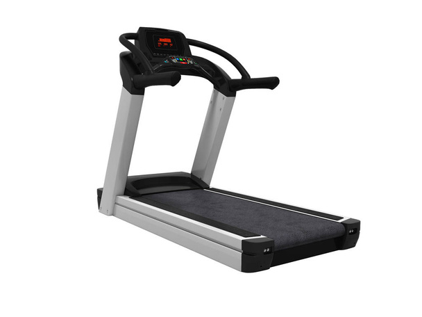 Treadmill for training in the gym 3d render on white background no shadow - Photo, Image