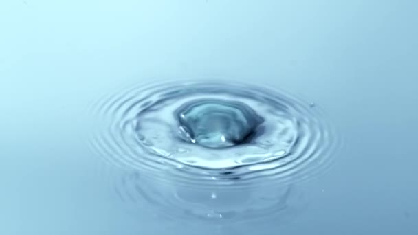 Super slow motion of splashing water drops, filmed on high speed cinema camera - Footage, Video