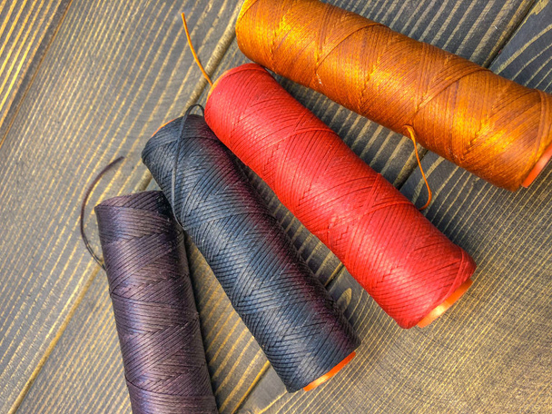 nylon thread for sewing. an essential item of a tailor - Fotoğraf, Görsel