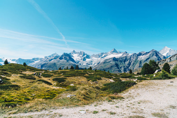 Beautiful view of Alps Mountains in Zermatt, Switzerland - Foto, immagini