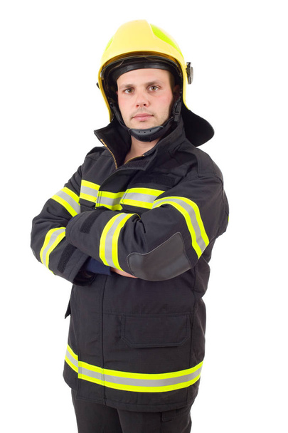 fire fighter isolated on white background - Foto, Imagem