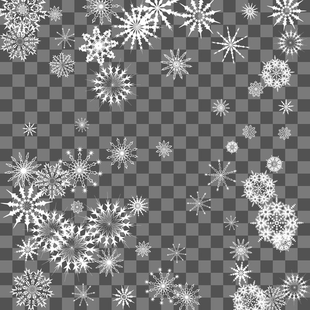 Новорічний фон вектор з падаючими сніжинками
 - Вектор, зображення