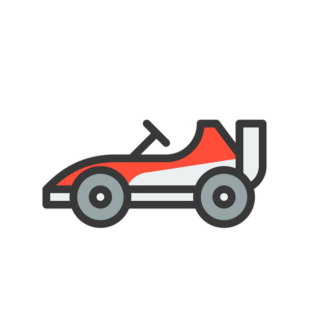 Перейти до карти або гоночного автомобіля Векторна піктограма, заповнений контурний дизайн зміненого ходу
 - Вектор, зображення