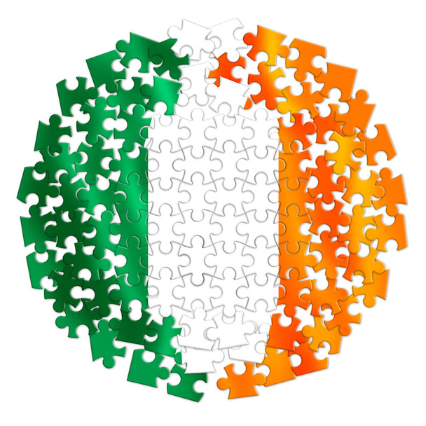 Újraegyesítés, Írország - koncepció kép-ban alakzat kirakós játék - Fotó, kép