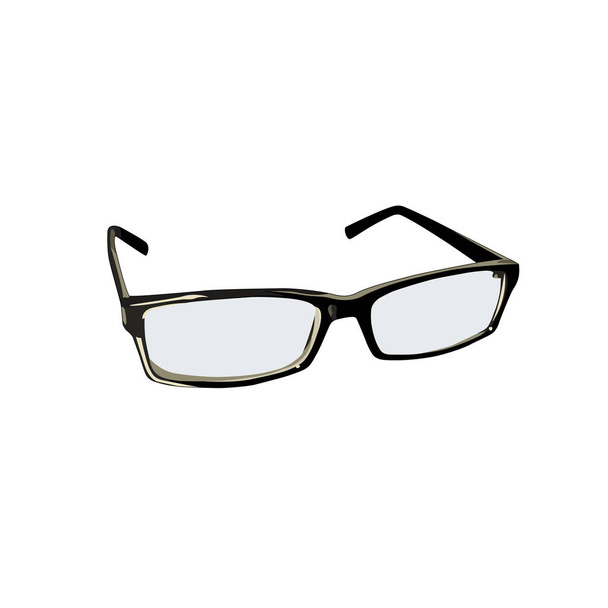 Μαύρα γυαλιά-εικονίδιο σε άσπρο φόντο. Ρεαλιστική εικόνα διάνυσμα. - Διάνυσμα, εικόνα