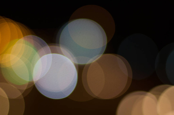 Abstract image of bokeh lights in the city. - Foto, Imagen