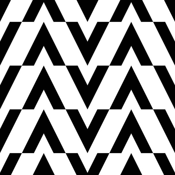 Chevron geometric pattern in black and white colors. Abstract seamless shapes stripes texture line vector illustration modern style. - Vector, Image