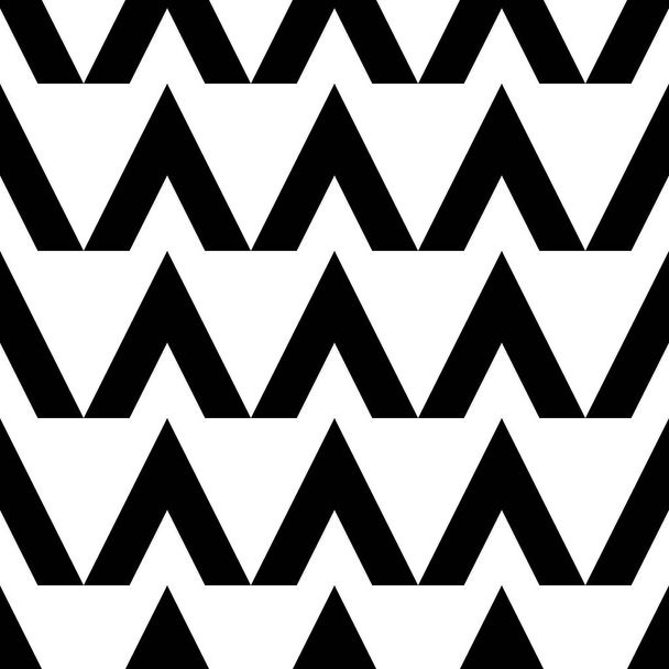 Chevron geometric pattern in black and white colors. Abstract seamless shapes stripes texture line vector illustration modern style. - Vektör, Görsel