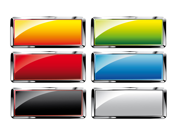 Reflective Colorful Buttons set - Vektor, Bild