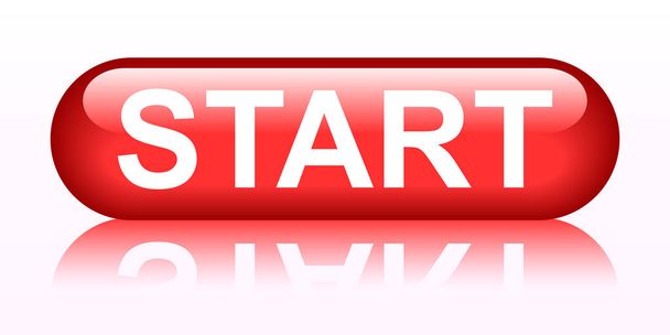 Start red button - stock vector - Vector, Image